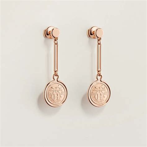 hermes ohrringe|hermes leather earrings.